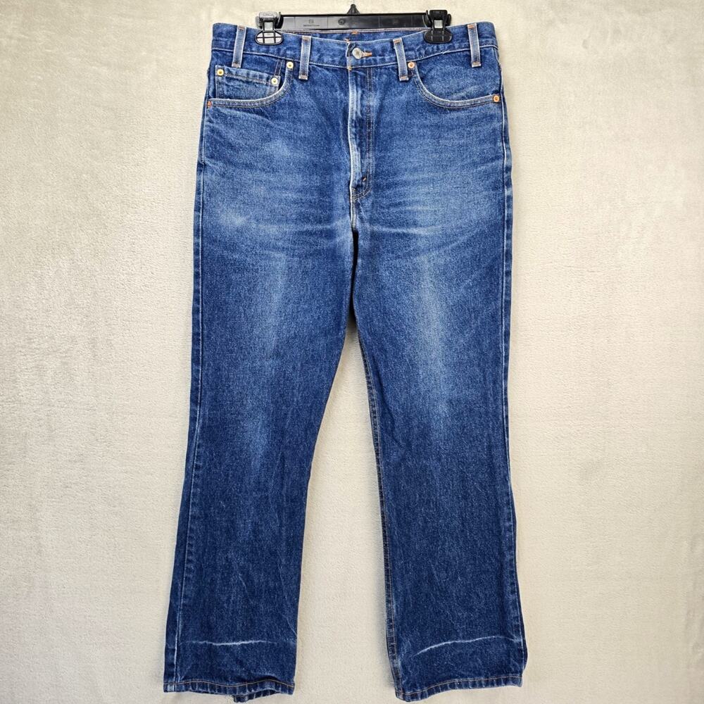 Vintage Levis 517 Jeans Mens 36x30 (Fits 34x29) Blue Denim Bootcut USA Made Fade